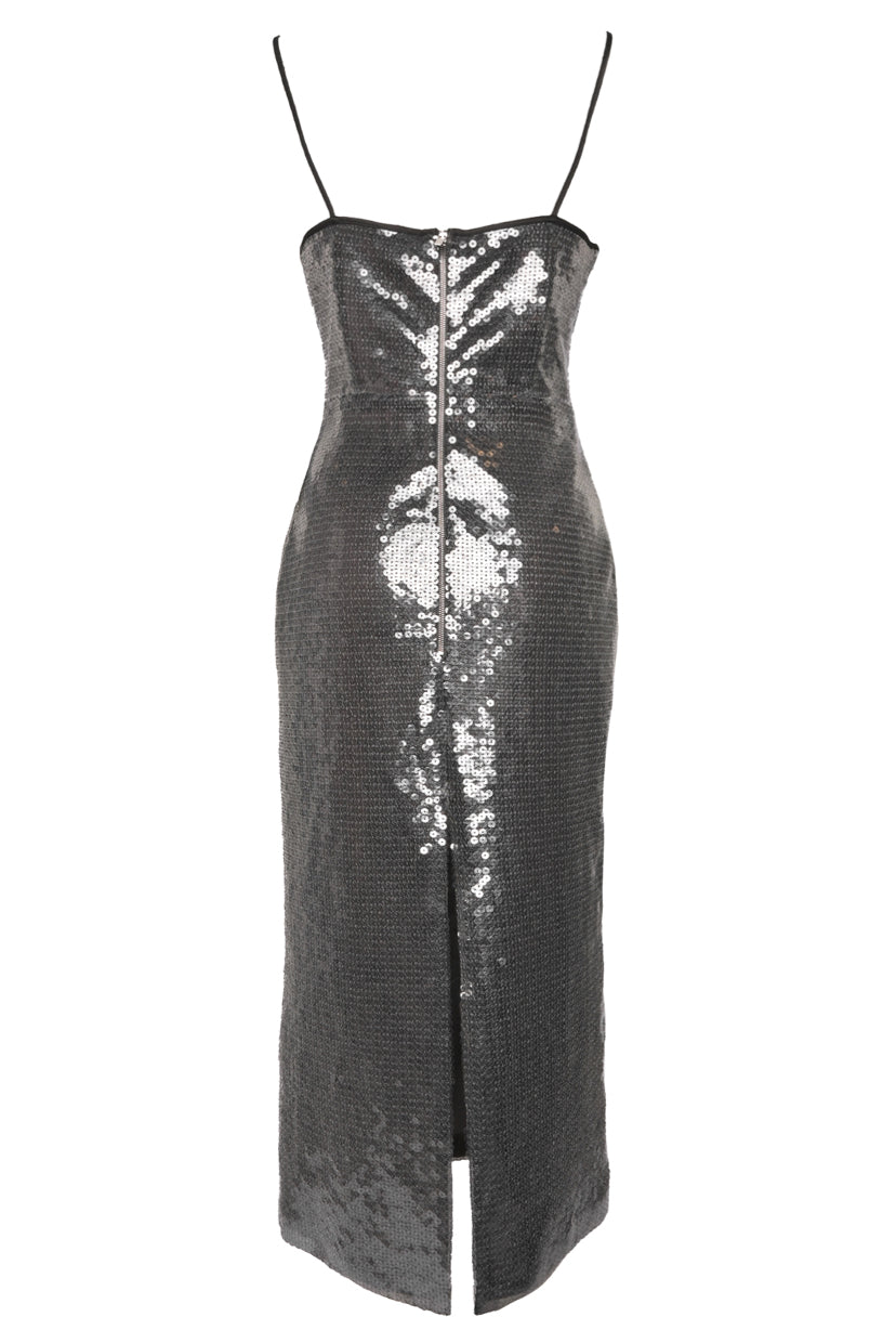 David Koma Size 6 Sequined Pencil Midi Dress