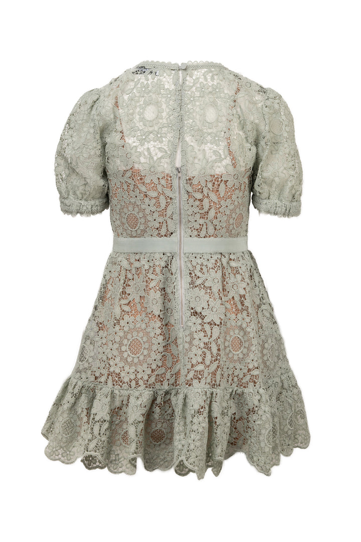 Self Portrait Size 6 Guipure Lace Mini Dress