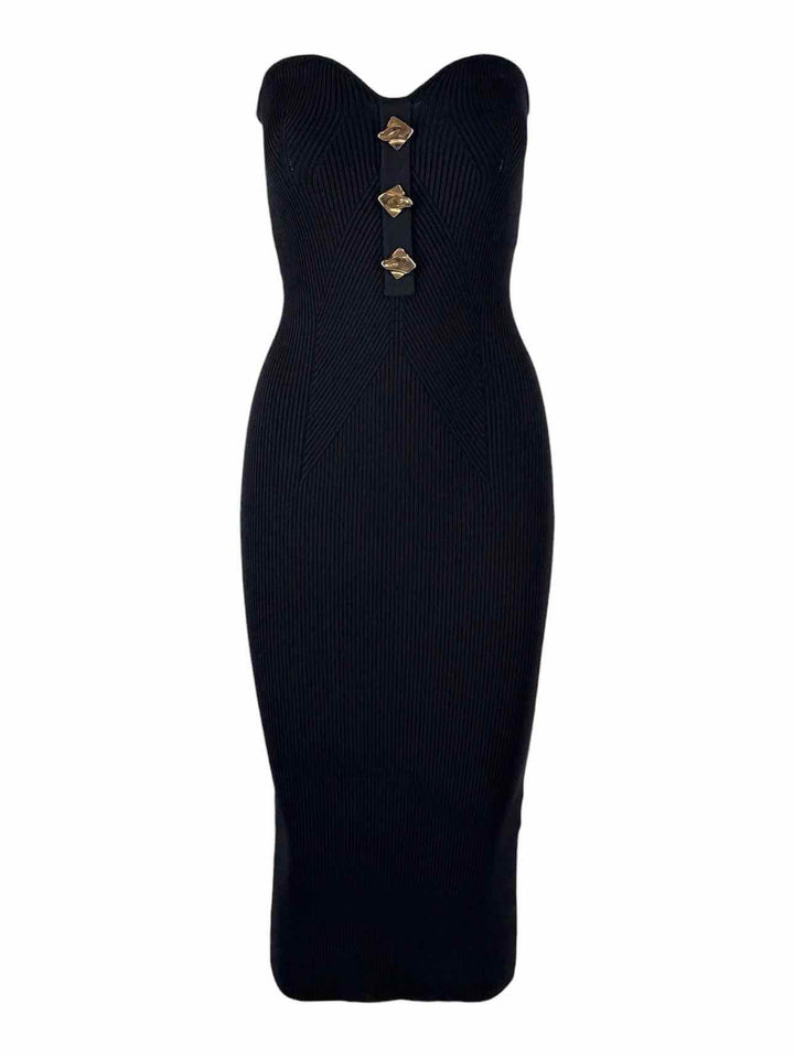 Self Portrait Size S Knit Ribbed Midi Dress