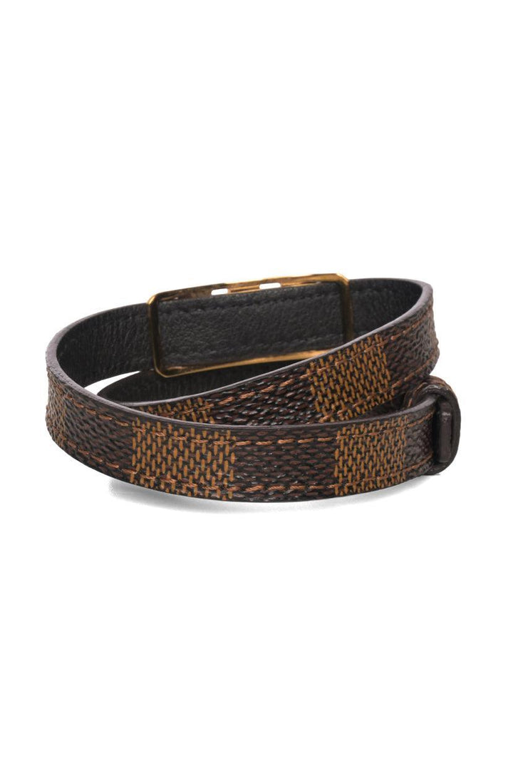 Louis Vuitton Damier Ebene Sign It Double Wrap Bracelet