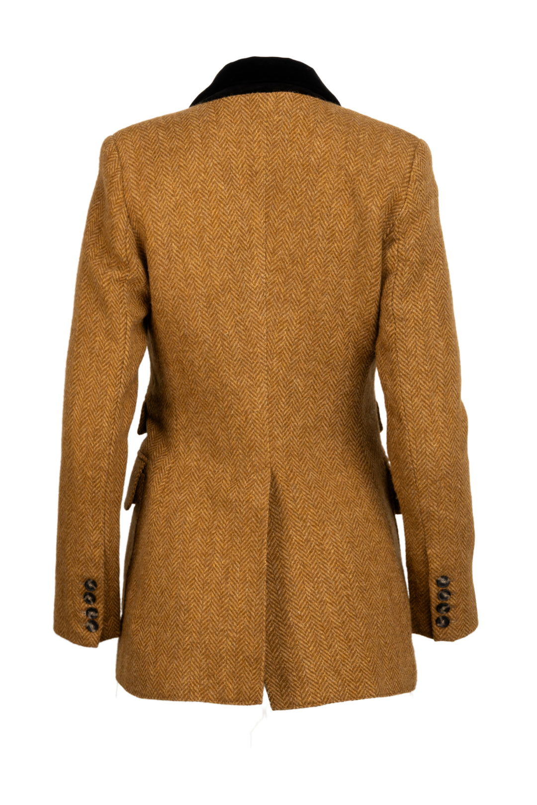 Smythe Size 4 Wool & Velvet Chevron Blazer