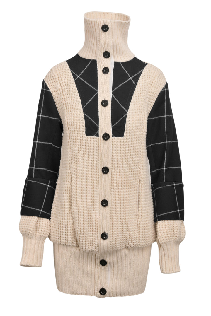 Sacai Size 2 Knit Jacket With Removable Vest