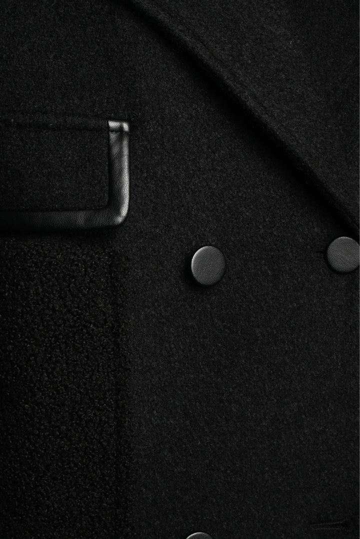 Emporio Armani Size 44 Cropped Wool-Blend Peacoat