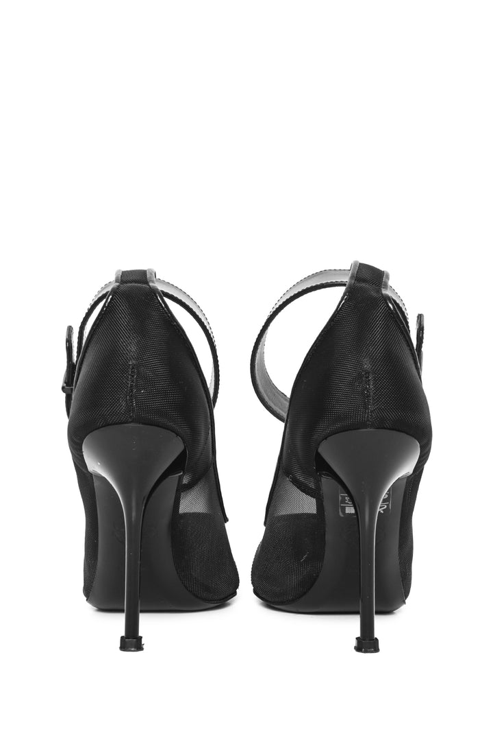 Alexander Mcqueen Size 36 Punk Ankle-Cuff Mesh Pumps