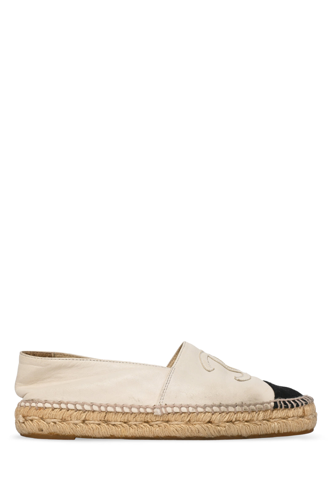 Chanel Size 37 Lambskin CC Espadrilles