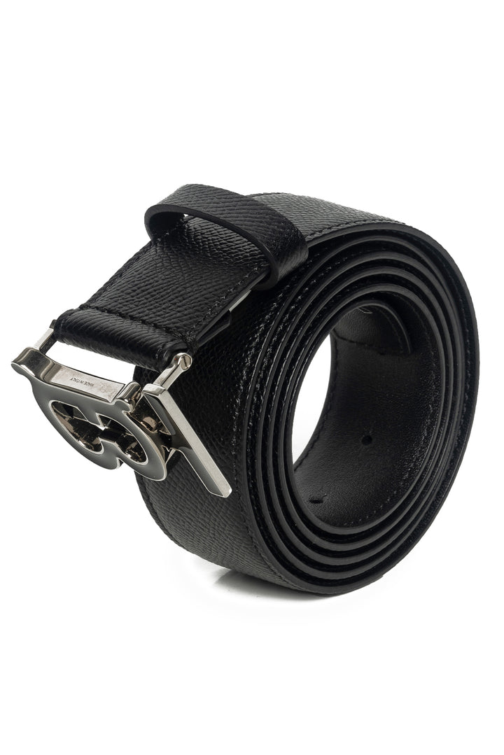 Burberry Size 44 Men's TB Logo Leather Belt