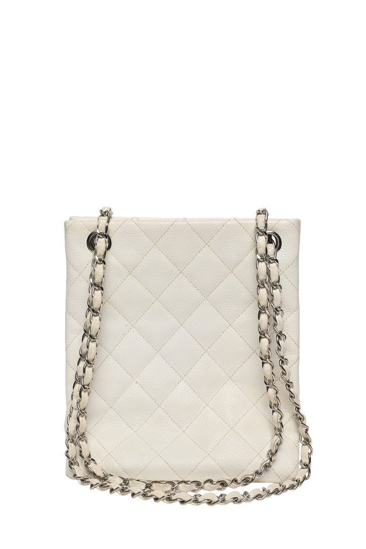 Chanel 2000-2002 Caviar Quilted CC Shoulder Bag