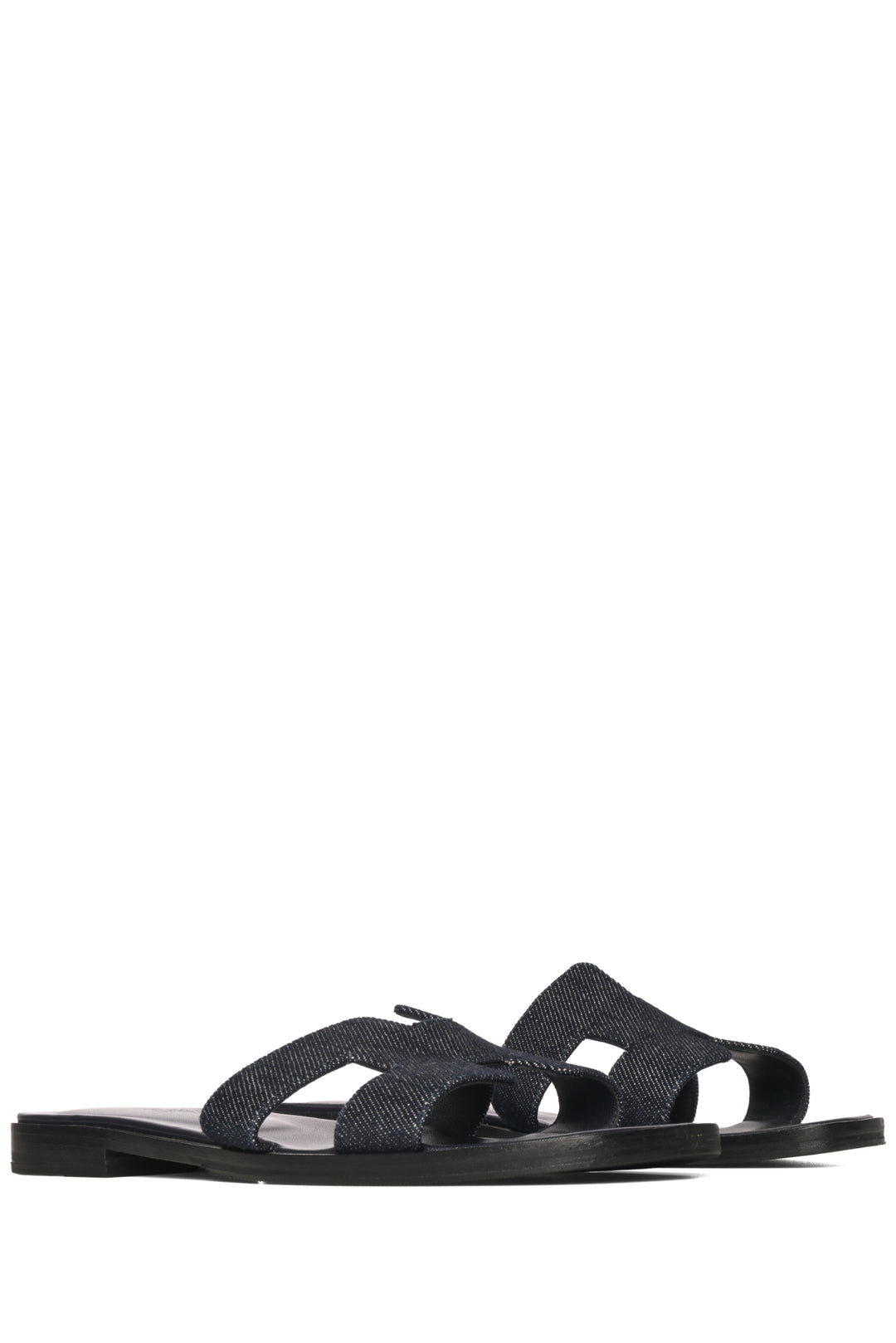 Hermes Size 38 Denim Oran Sandals