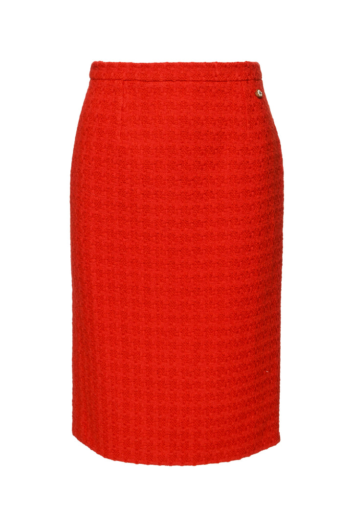 Chanel Size 38 Tweed Knee Length Pencil Skirt