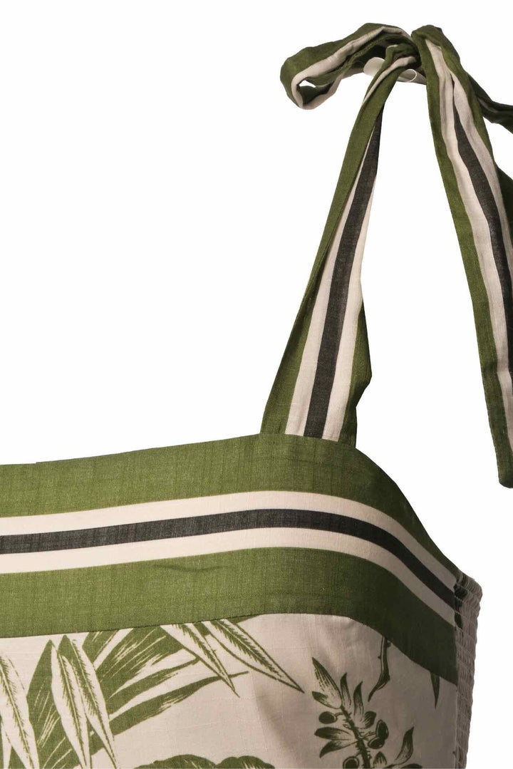 Zimmermann Size 2 Empire Cotton Tie-Shoulder Midi Dress