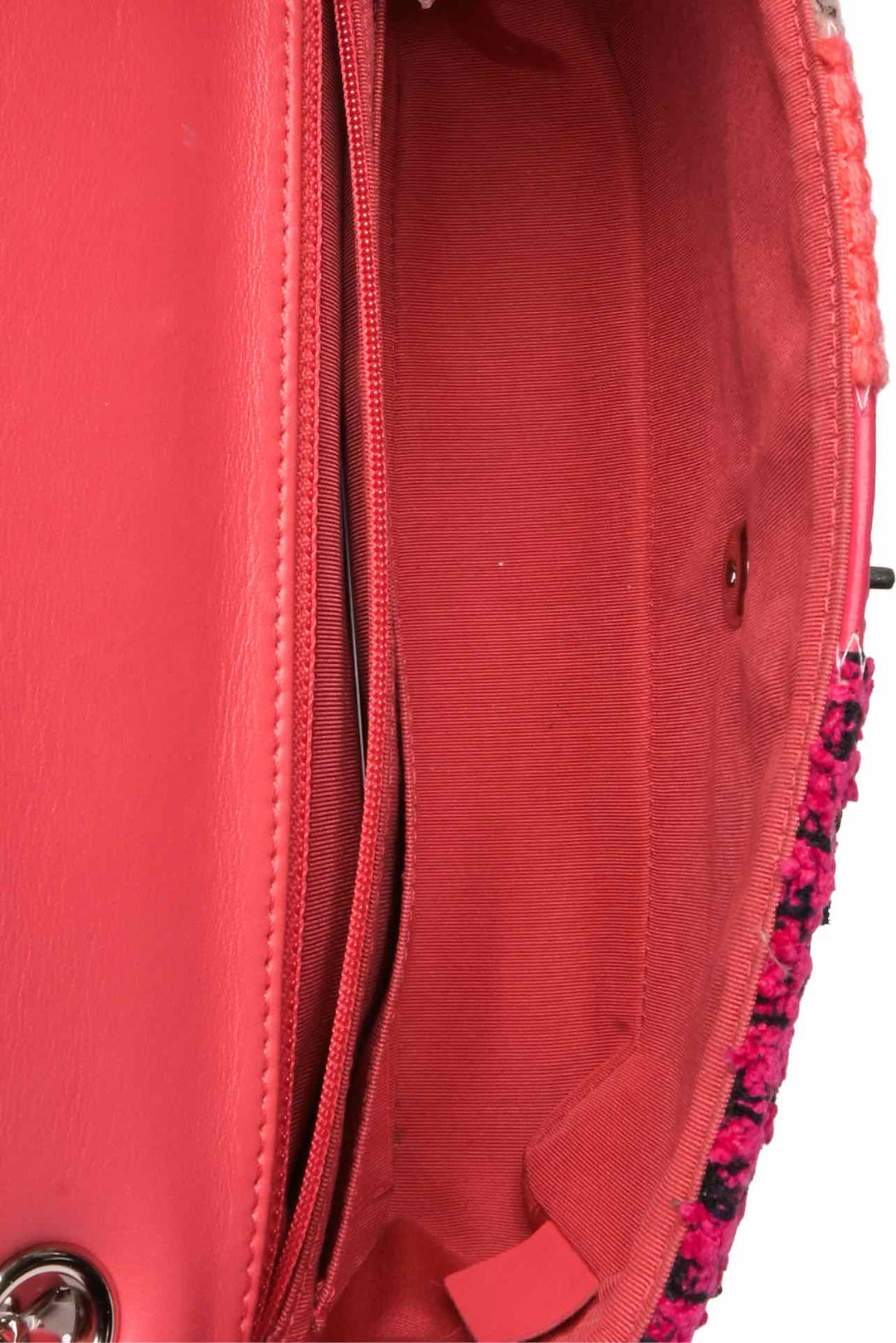 Chanel 2017 Medium Patchwork Wool Tweed & Calfskin Single Flap Shoulder Bag