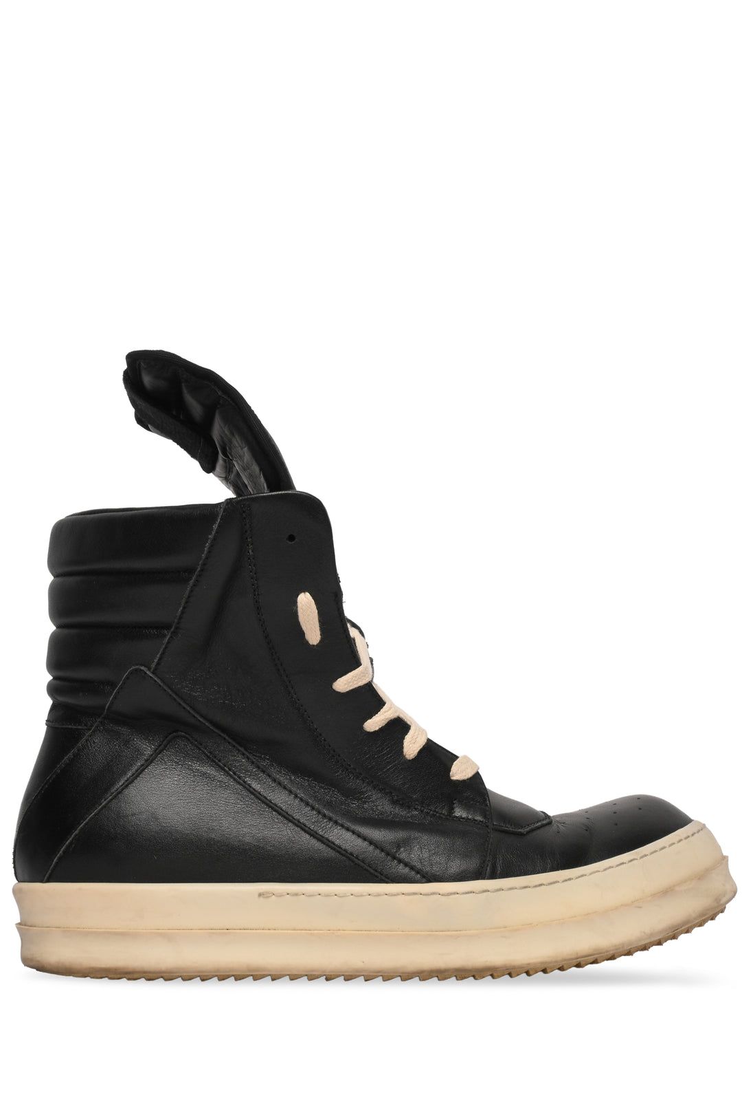 Mens Shoe Size 41 Rick Owens Men's Geobasket High Top Leather Sneakers