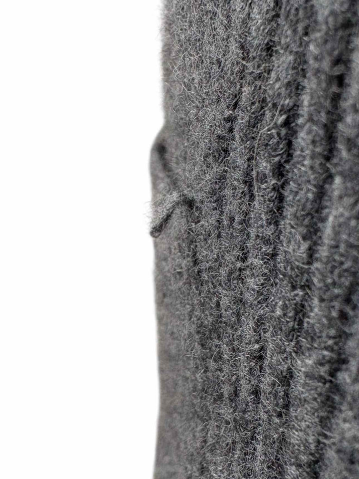 Black Goat Long Ribbed Cashmere Size M Cardigan