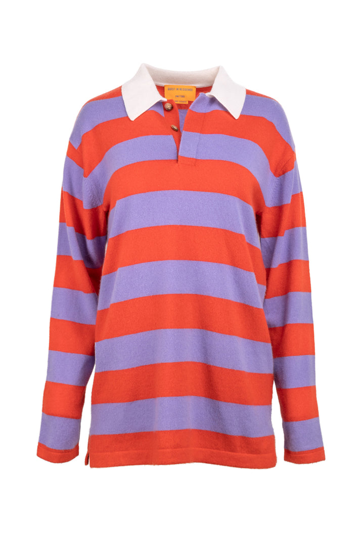 Guest in Residence Size XS Rugby Striped Cashmere Sweater