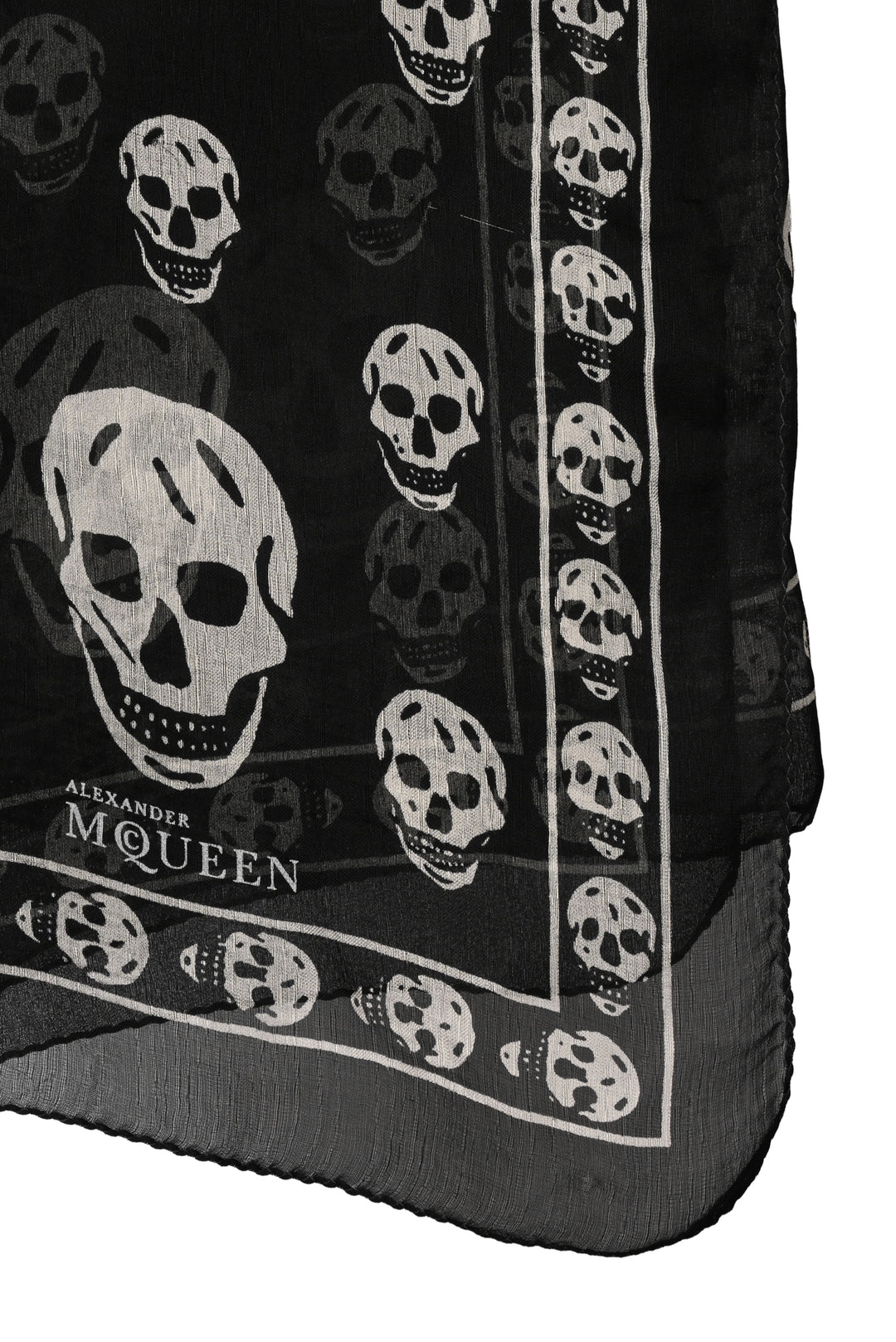 Alexander Mcqueen Classic Silk Skull Scarf