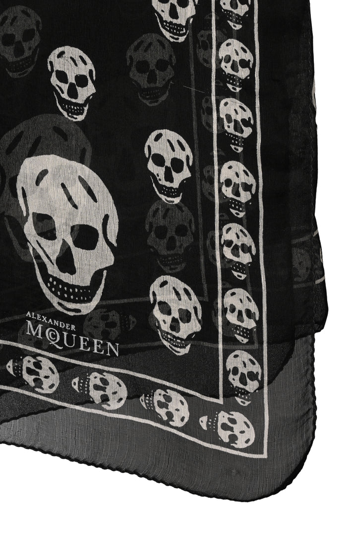 Alexander Mcqueen Classic Silk Skull Scarf