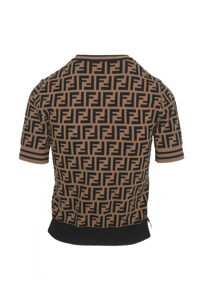 Fendi Size 38 Zucca Knit Pullover Top