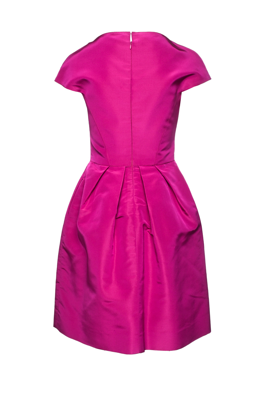 Oscar De La Renta Size 4 Wide Collar V-Neck Midi Dress