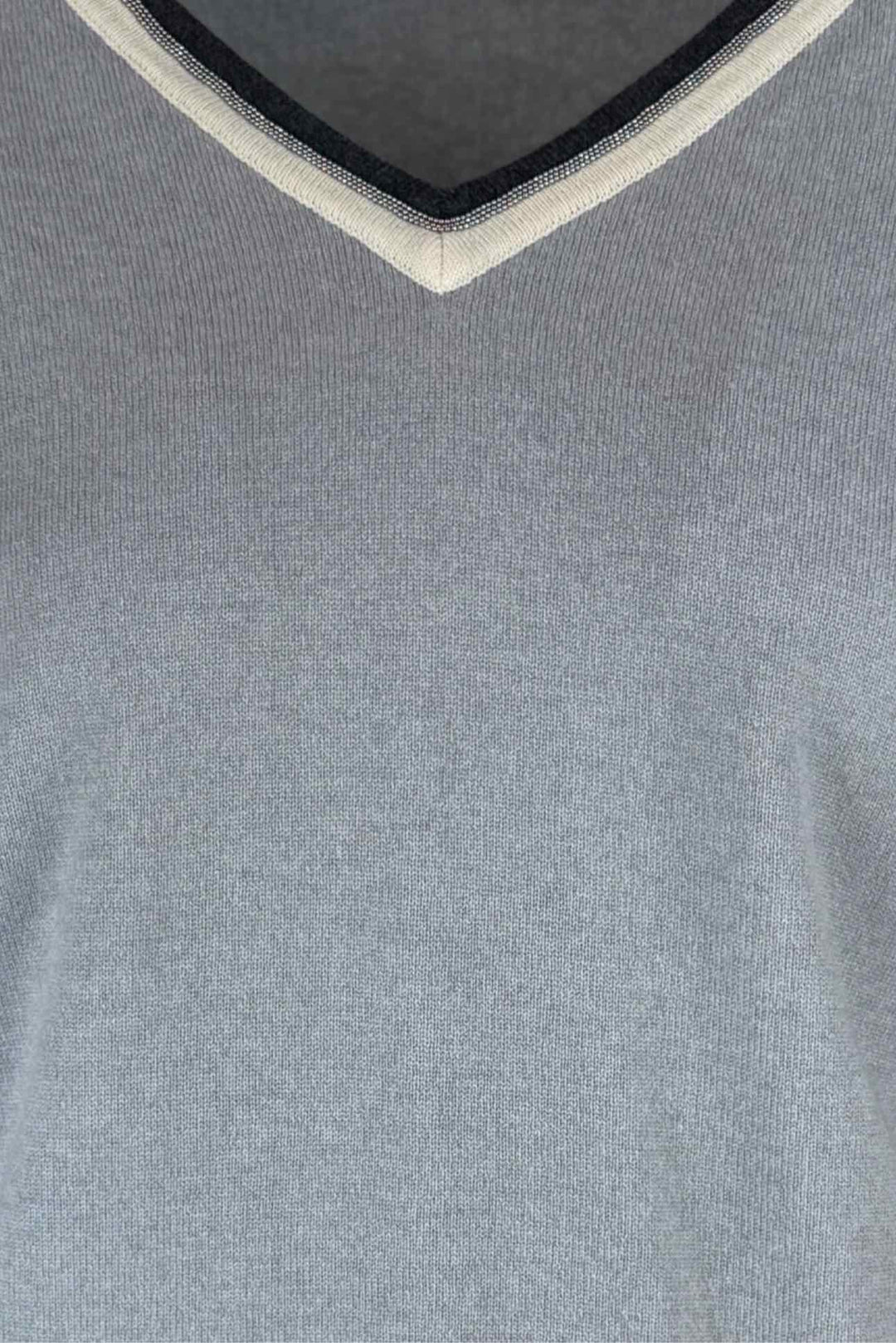 Brunello Cucinelli Size M Wool, Cashmere & Silk Monili V-Neck Sweater