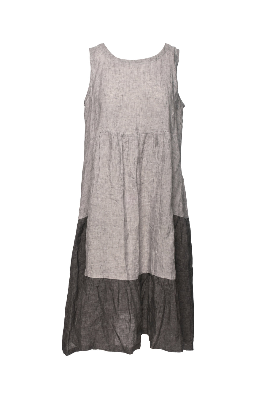eskandar linen dress NWT Eskandar Size (2) SUNSHINE Linen 46" Long Dress w/Gathered Waist & Pockets