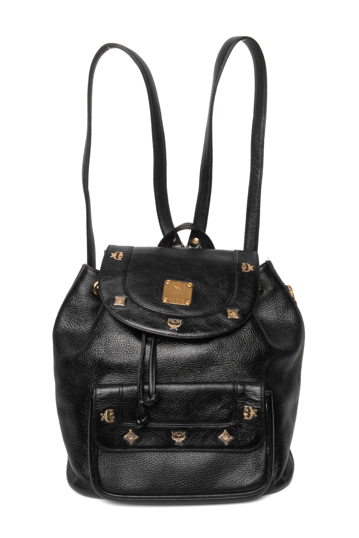 MCM Vintage Leather Studded BackPack