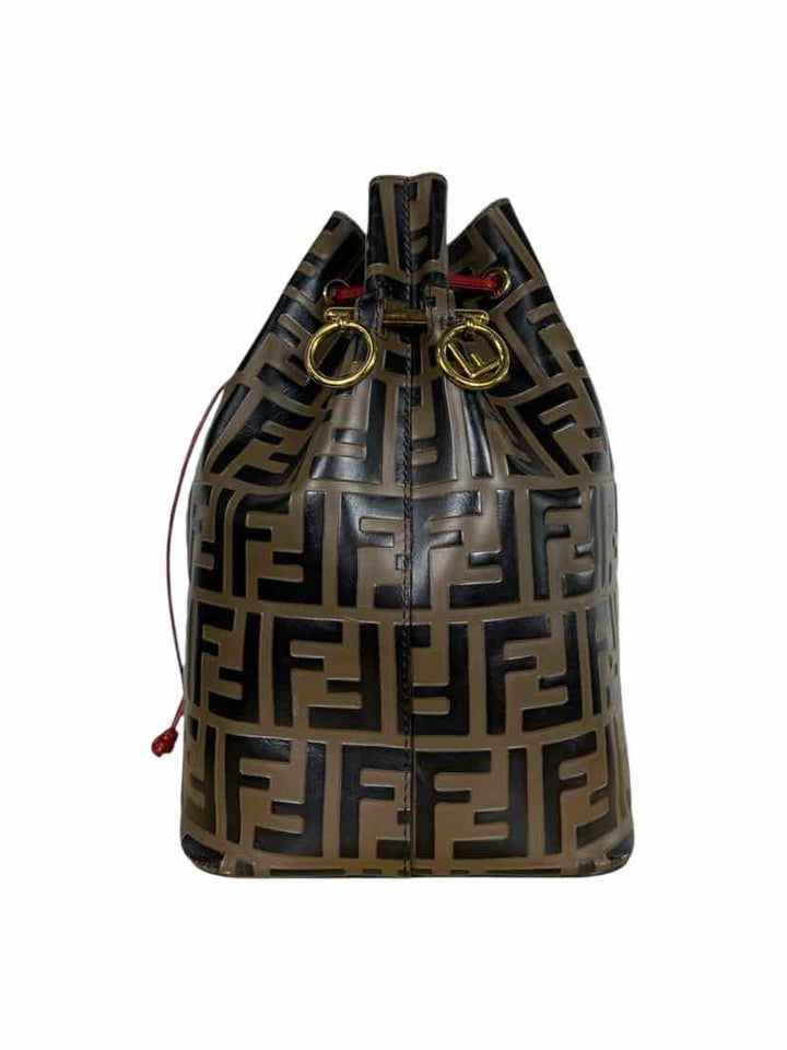 Fendi Mon Tresor Large FF Leather Bucket Bag