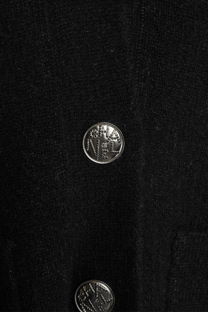 Chanel Size 36 Layered Collar Cashmere Cardigan