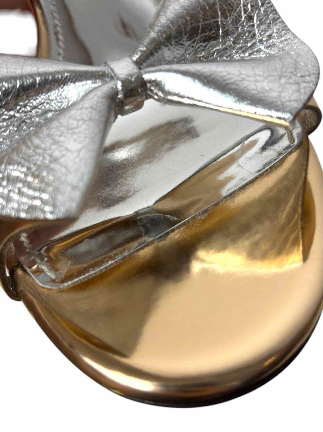 Isabel Marant Size 37 Metallic Bow Story Leather Sandals