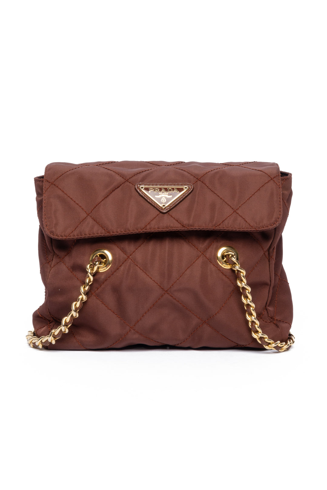 Prada Tessuto Quilted Flap Shoulder Bag