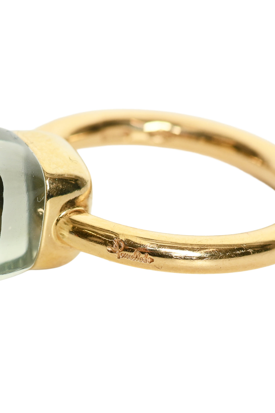 Pomellato Size 7 18K Yellow Gold Nudo Classic Prasiolite Ring