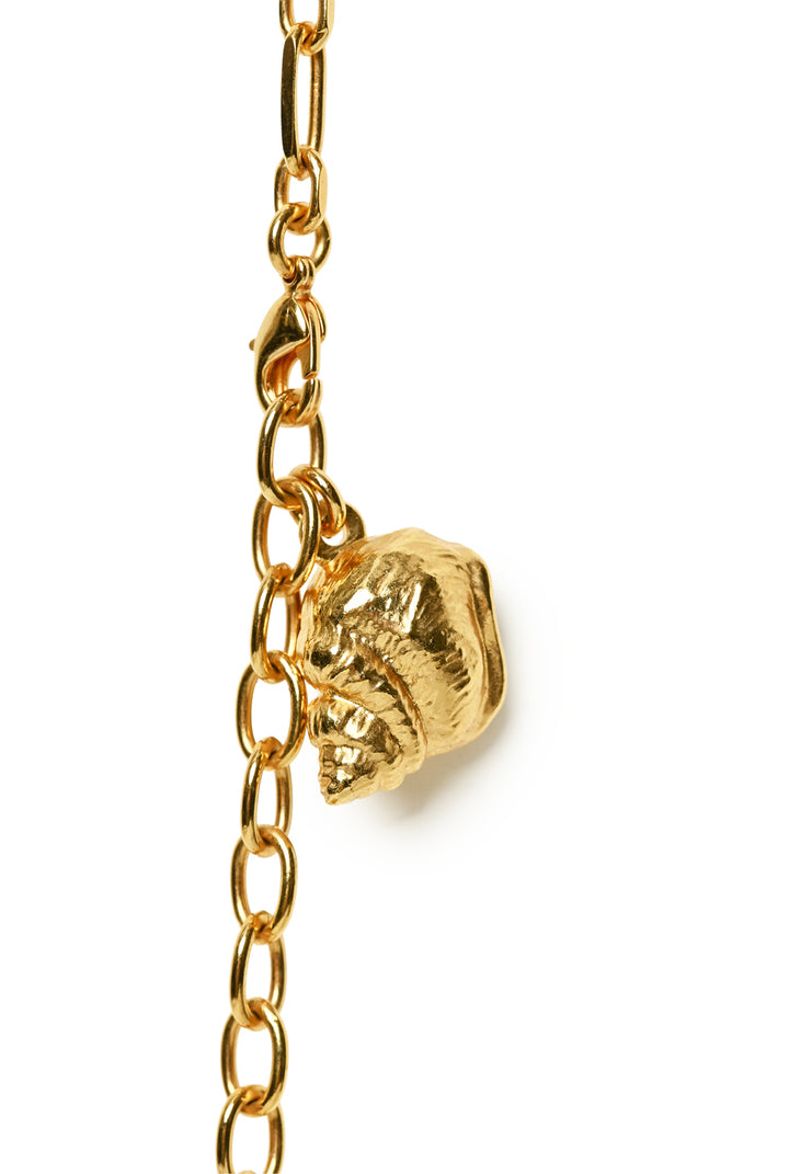 Oscar De La Renta Coral and Shell Pendant Necklace