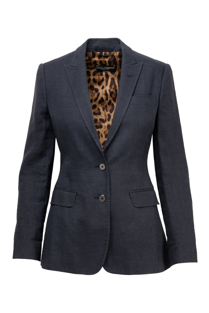 Dolce & Gabbana Size 38 Linen Blend 2 Button Blazer