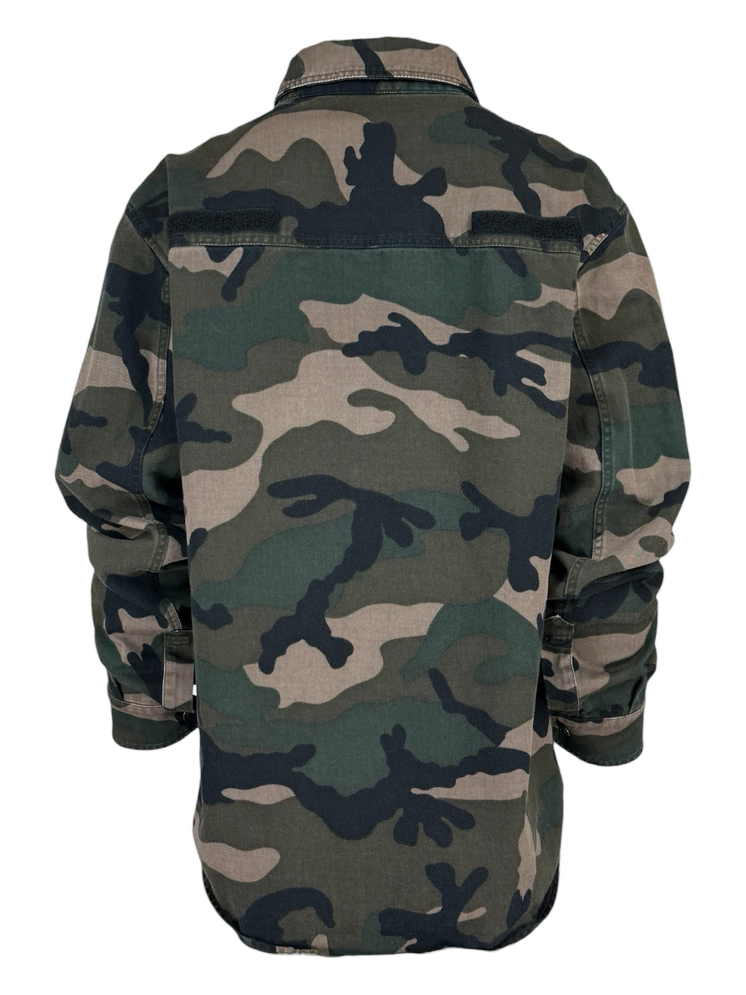 Valentino Size 40 Men's Camoflage Military Shirt Long Sleeve