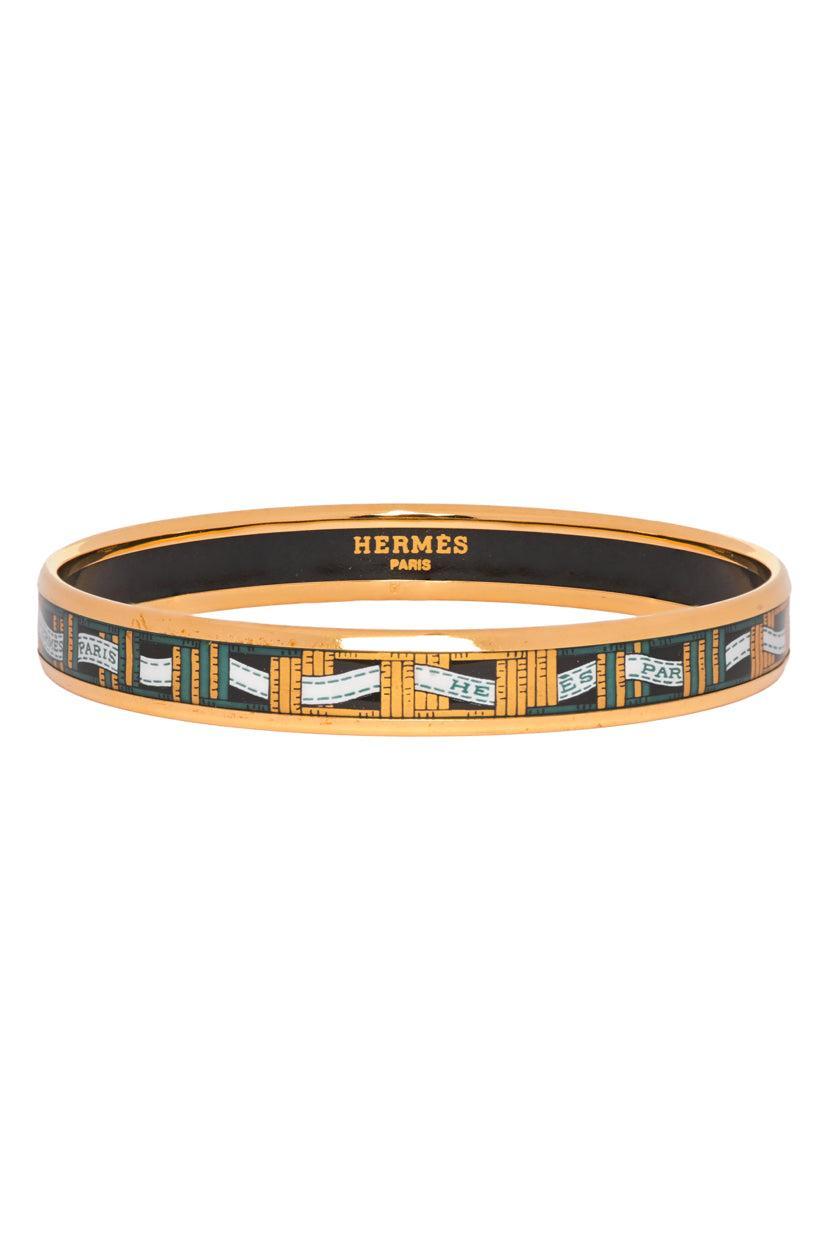Hermes Narrow Enamel Bangle Bracelet