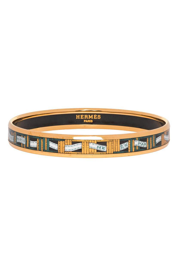 Hermes Narrow Enamel Bangle Bracelet