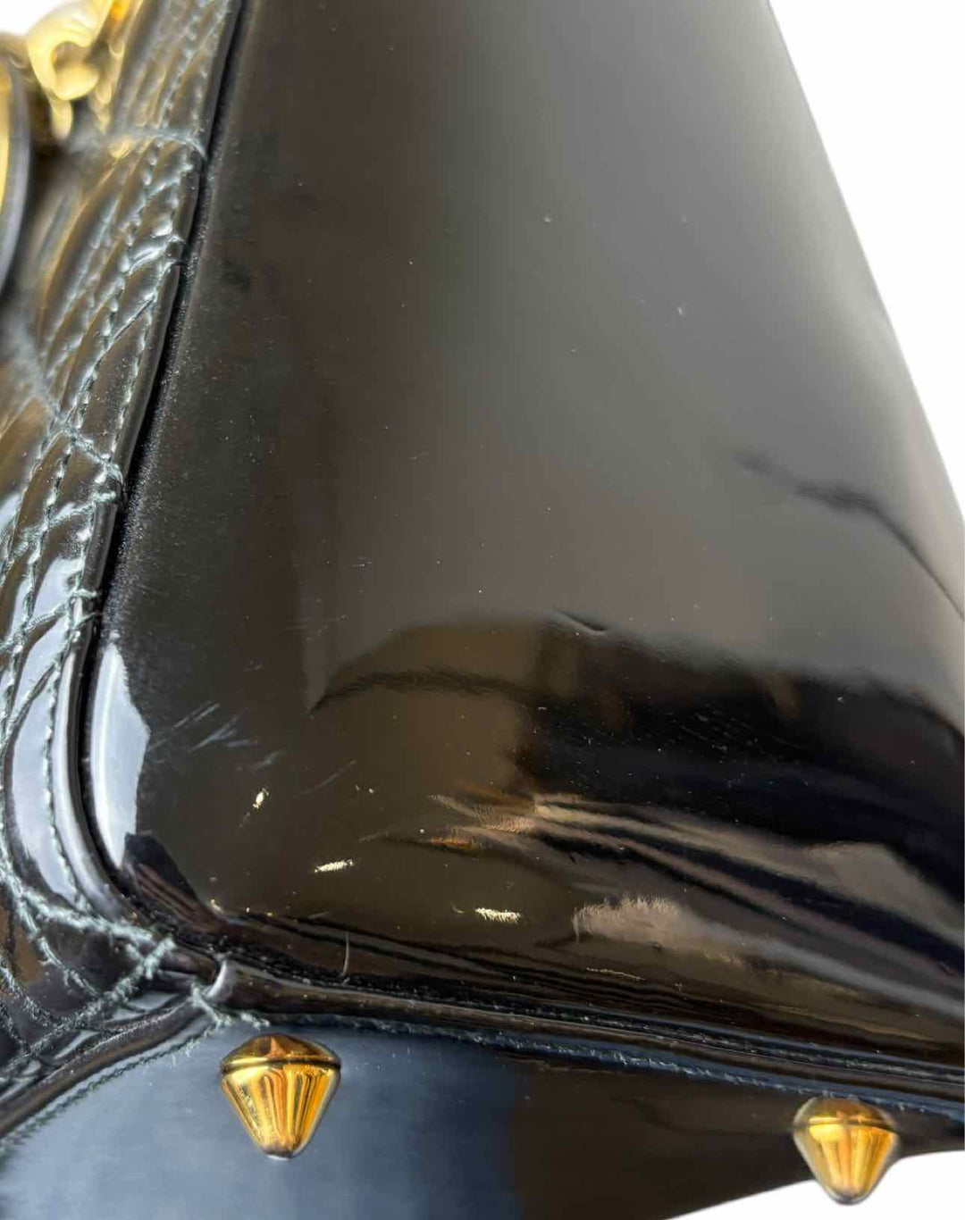 Dior Patent Leather Medium Lady Dior Purse