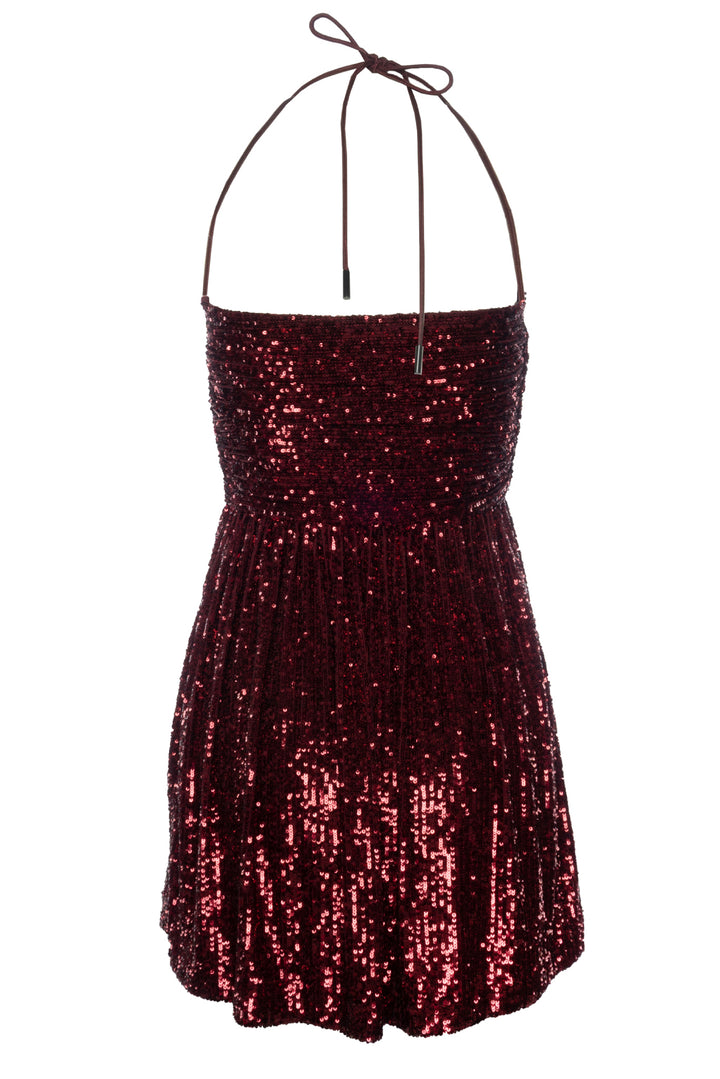Saint Laurent Size S 2020 Sequin Halter Mini Dress