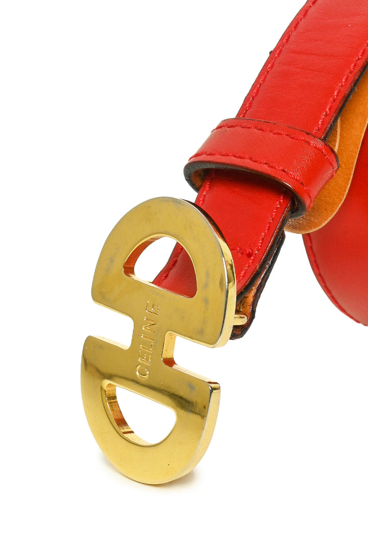 Celine Vintage Logo Skinny Belt