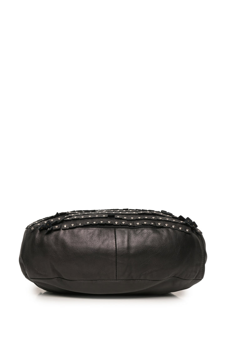 Jimmy Choo Fringe Sky Studded Hobo Bag