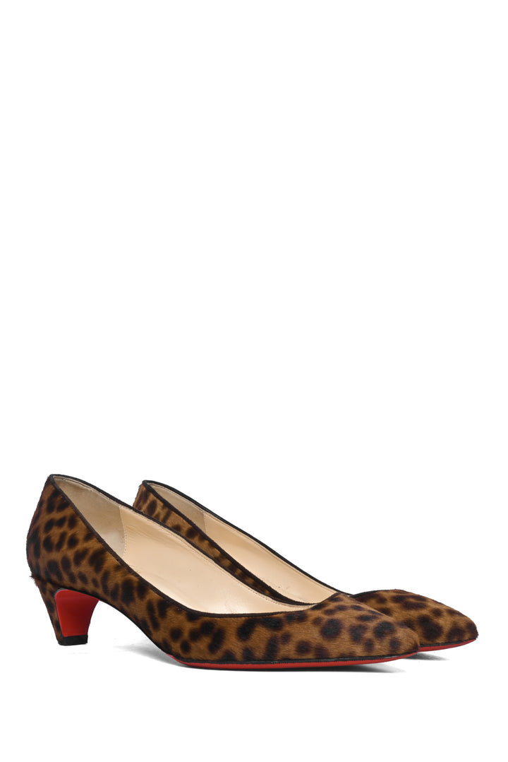 Christian Louboutin Size 35.5 Animal Print Pony Hair Pigalle 45 Pumps