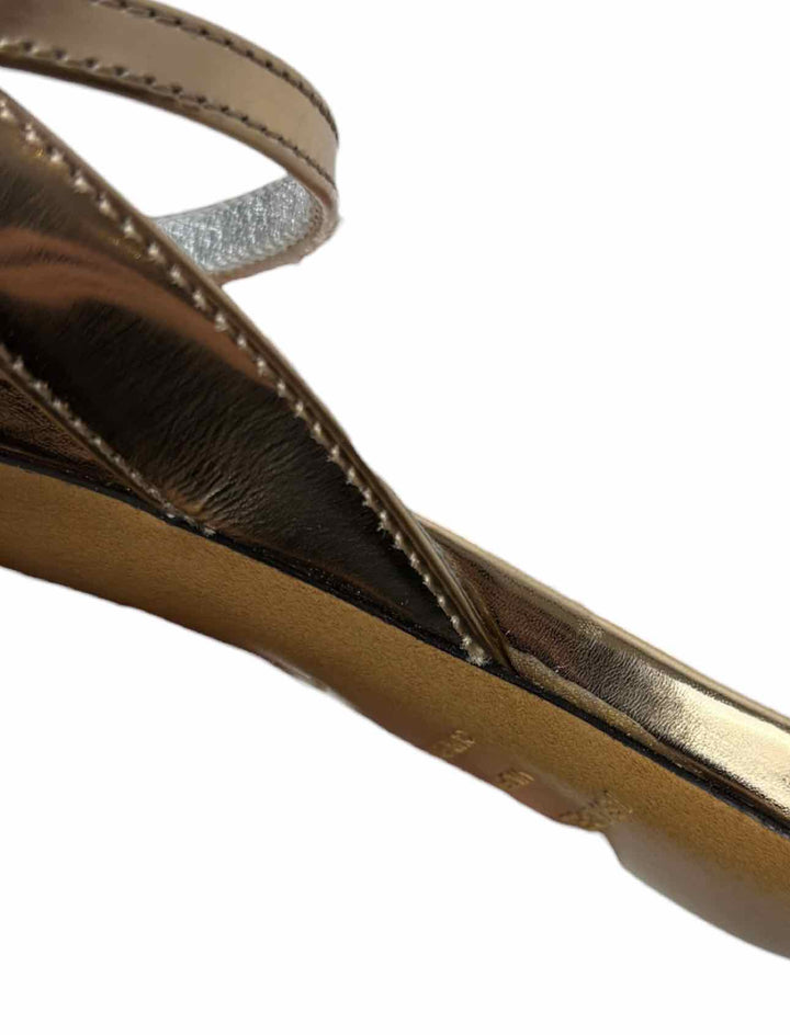 Isabel Marant Size 37 Metallic Bow Story Leather Sandals