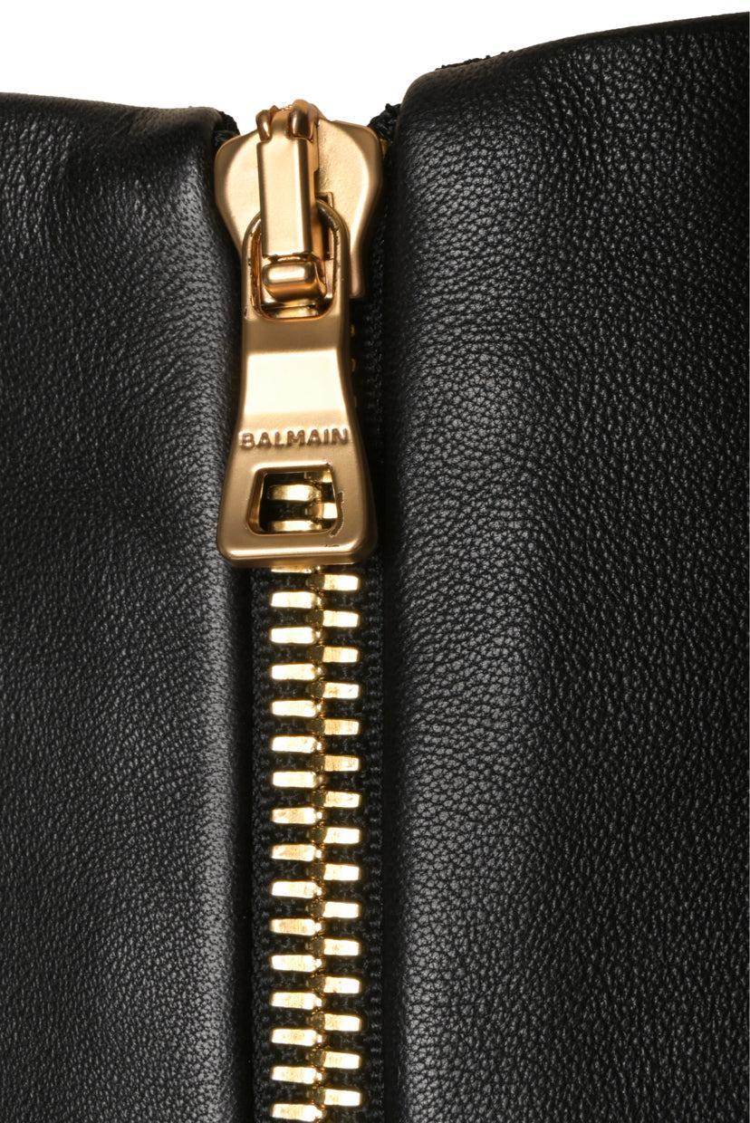 Balmain Button Detail Wrap Mni Skirt