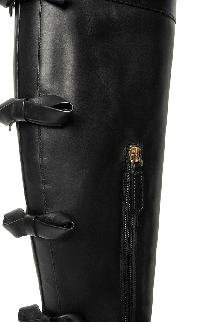 Valentino Size 35 Calfskin Multi Bow Over the Knee Boots