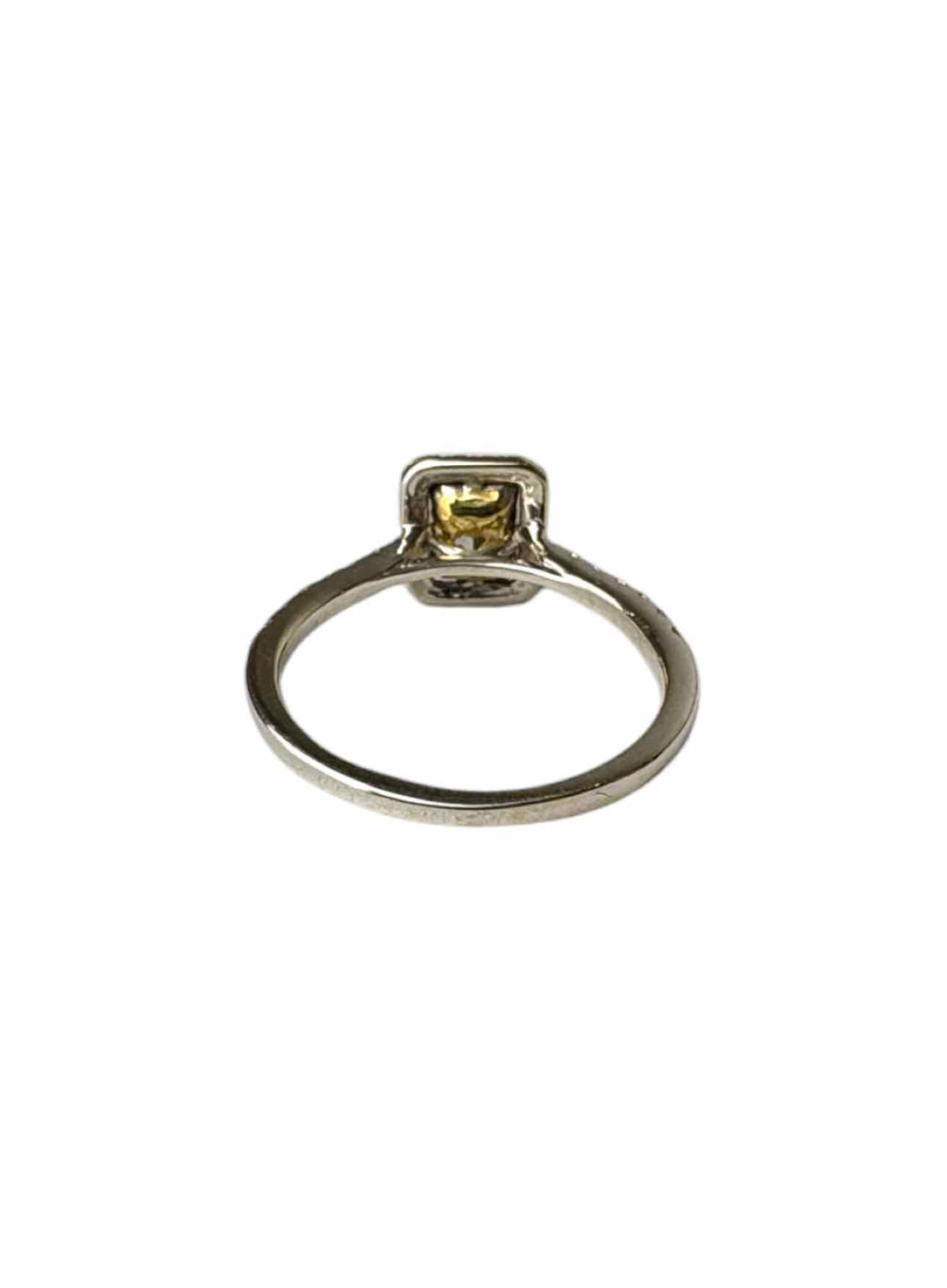Heinrichs Size 8.5 18K White Gold and Yellow Diamond  Ring