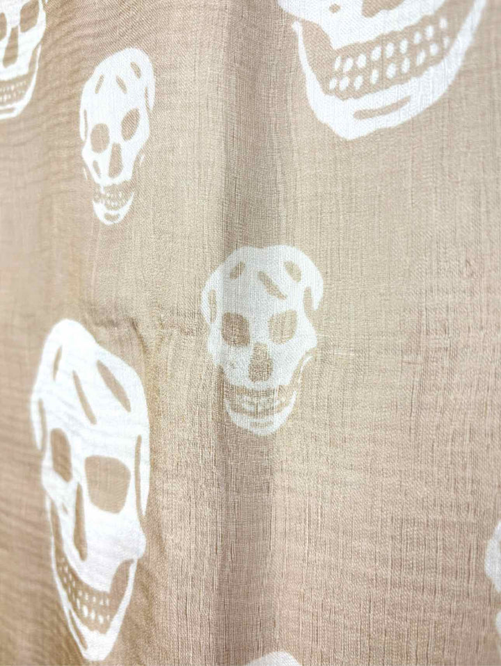 Alexander Mcqueen Silk Skull Pattern Scarf