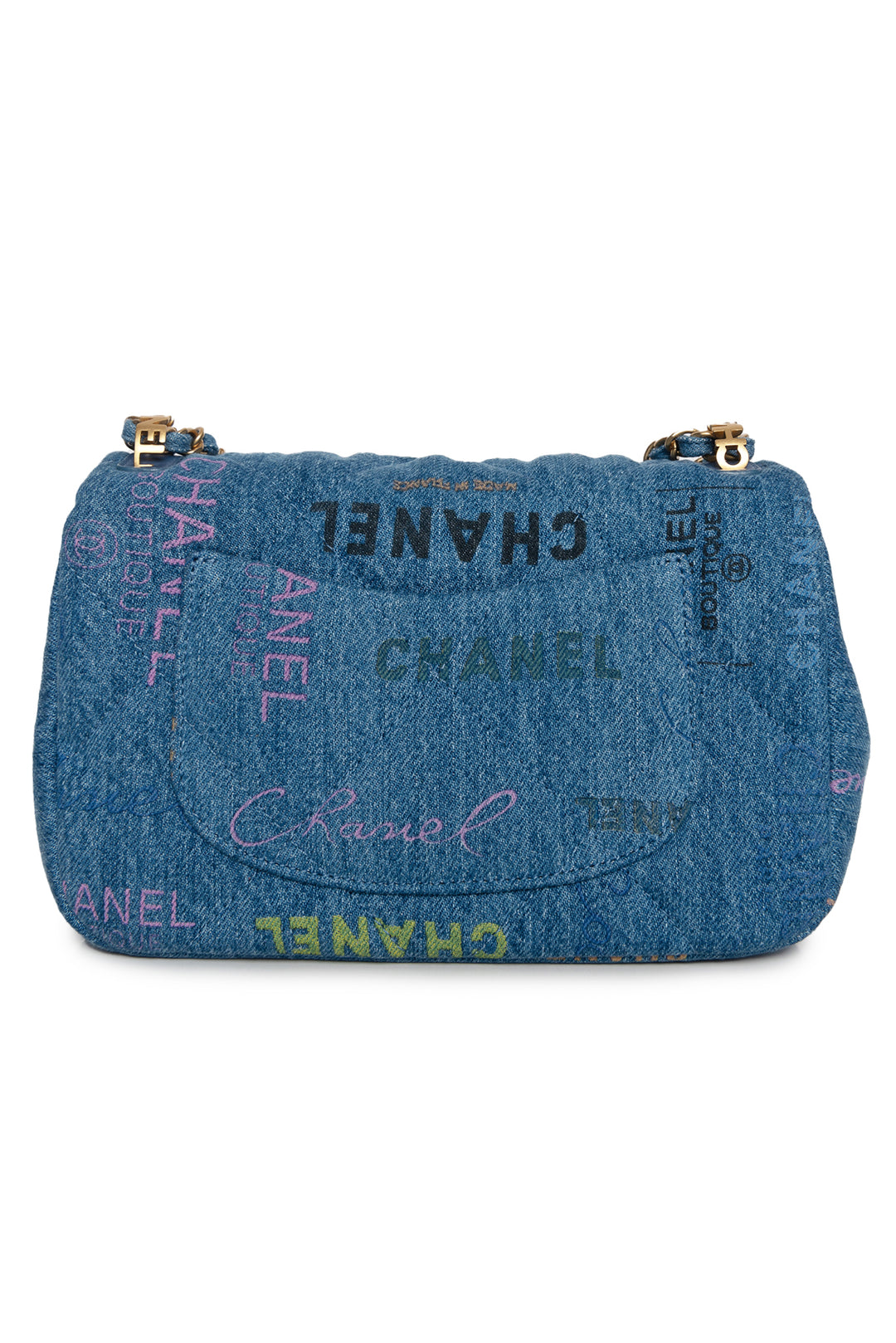 Chanel Denim Quilted Mini Denim Mood Rectangular Flap Shoulder Bag