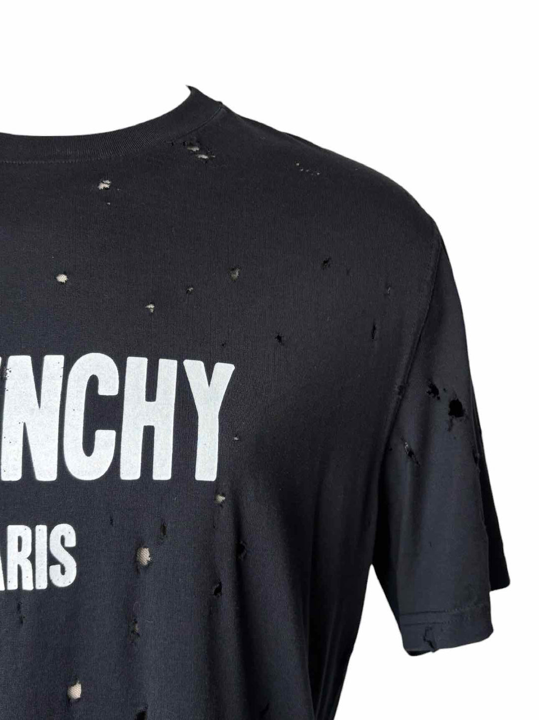 Givenchy Size L Men's Distressed Graphic Logo T-shirt