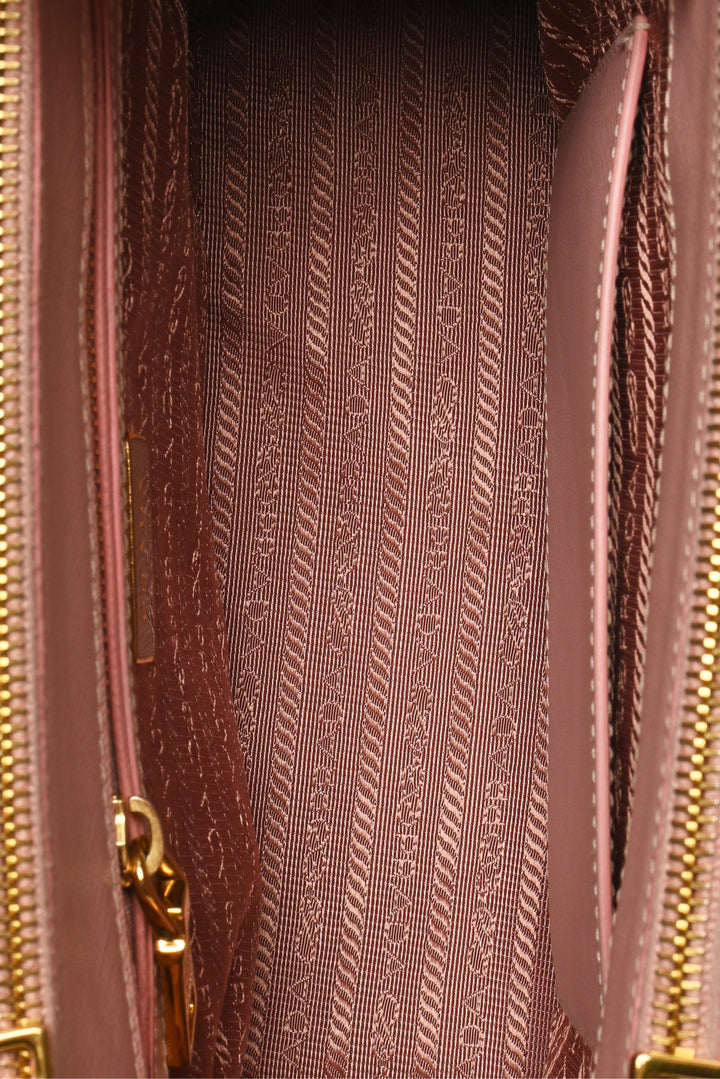 Prada Saffiano Lux Small Double Zip Galleria Tote