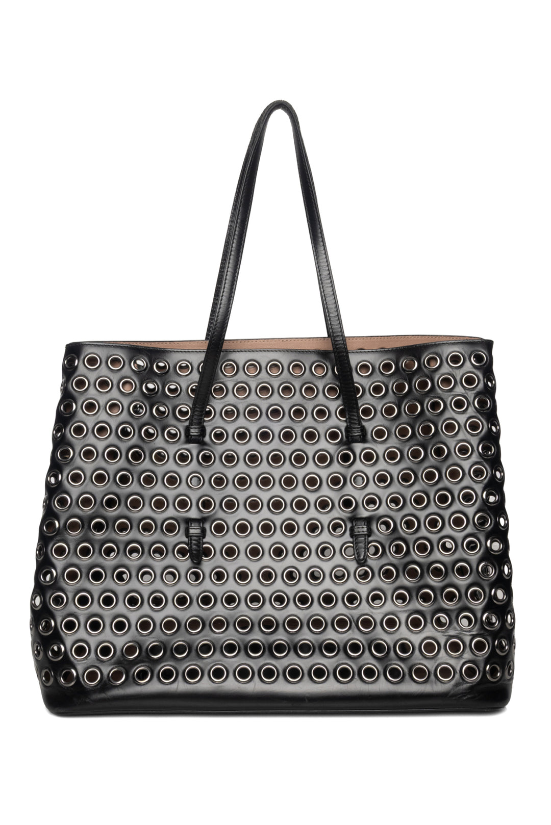 Alaia Calfskin Grommet Tote