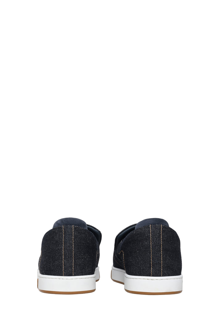 Hermes Size 43 Men's Denim Kiddy Slip On Sneakers